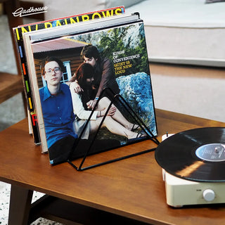 Victrola Eastwood II Turntable - Black + Gadhouse Vinyl Rack Bundle - Black Victrola