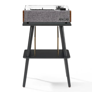 Victrola Eastwood II Turntable - Walnut + Turntable Stand Bundle - Black Victrola