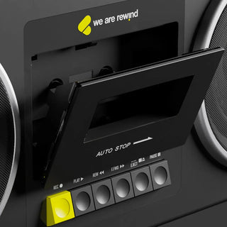 We Are Rewind Getto Blaster Cassette Player & Recorder - Curtis, Black We Are Rewind