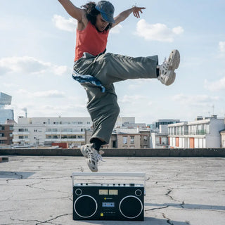 We Are Rewind Getto Blaster Cassette Player & Recorder - Curtis, Black We Are Rewind