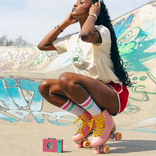 We Are Rewind Portable Cassette Player & Recorder - Edith, Pink & Green We Are Rewind