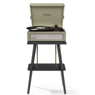Crosley Voyager Bluetooth Portable Turntable + Crosley Turntable Stand Bundle - Sage Crosley