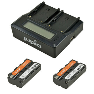 Jupio NP-F550 2350mAh Lithium-Ion Batteries and Duo Charger Kit Jupio