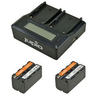 Jupio NP-F750 4400mAh Lithium-Ion Batteries and Duo Charger Kit Jupio