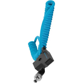 Kondor Blue Coiled D-Tap to Locking DC 2.5mm Right-Angle Cable (Blue)