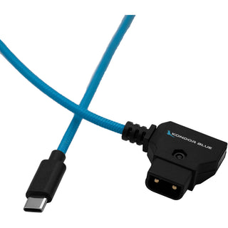 Kondor Blue D-Tap to USB-C Power Delivery Cable for Canon R5 C (40.64cm)