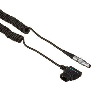 Kondor Blue Coiled D-Tap to LEMO-Type 2-Pin 0B Male Power Cable for Z CAM, SmallHD & Teradek (Black)