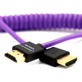 Kondor Blue Gerald Undone MK2 Coiled High-Speed HDMI Cable (12 to 24", Purple)