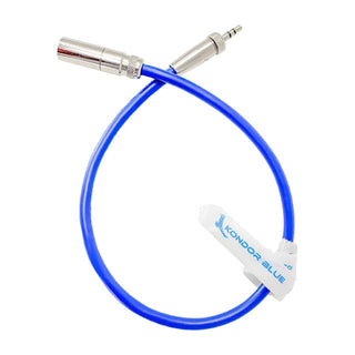 Kondor Blue Mini-XLR Male to Locking 3.5mm Stereo Cable for BMPCC 6K & 4K (Blue)