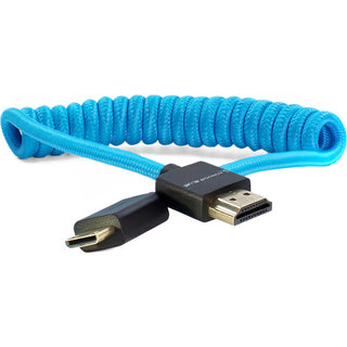 Kondor Blue Coiled Mini-HDMI to HDMI Cable (Blue, 12 to 24")