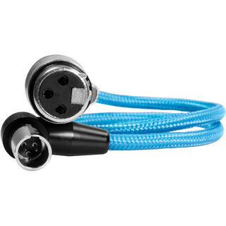 Kondor Blue Right-Angle Mini-XLR Male to XLR Female Cable for BMPCC 6K Pro & Canon C70 (Blue, 17")