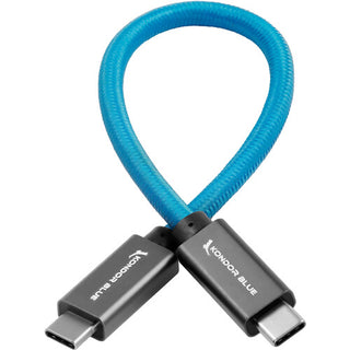 Kondor Blue USB 3.1 Gen 2 Straight Type-C Cable (Blue, 21.5cm)