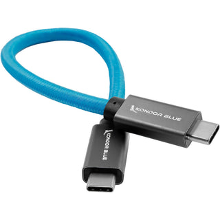 Kondor Blue USB 3.1 Gen 2 Straight Type-C Cable (Blue, 21.5cm)