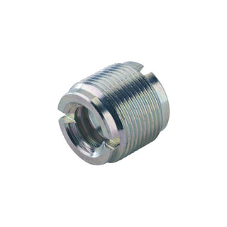 K&M 215 Thread Adapter 1/2 and 3/8" Female Thread, 5/8" 27 Gauge Male Thread (Zinc-Coated)