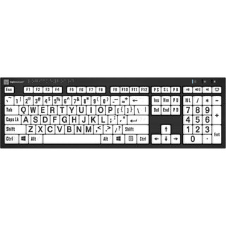 Logickeyboard Nero Braille and Large-Print Keyboard (Windows, White, English)