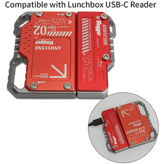 ANDYCINE LunchBox II Magnalium Case for SATA SSD to Atomos Ninja V/V+ Attachment (Red)