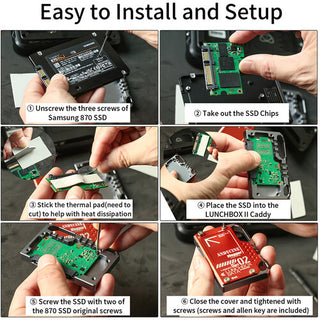 ANDYCINE LunchBox II Magnalium Case for SATA SSD to Atomos Ninja V/V+ Attachment (Red)