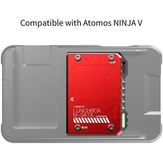 ANDYCINE LunchBox Magnalium Case for mSATA SSD to Atomos Ninja V Attachment (Red)