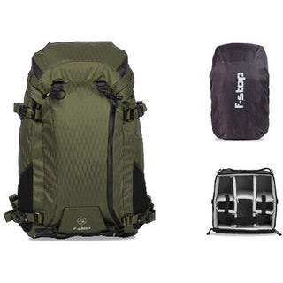 f-stop AJNA DuraDiamond 37L Travel & Adventure Photo Backpack Bundle (Cypress Green)