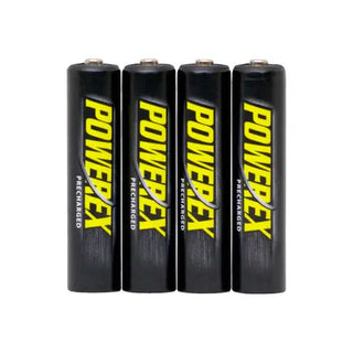 Maha Powerex Precharged Rechargeable AAA NiMH Batteries (1.2V, 1000mAh, 4-Pack)