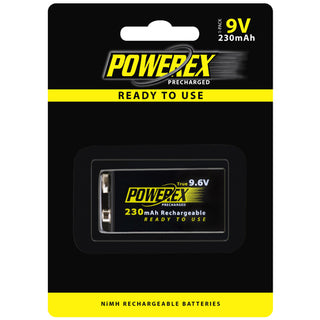 Maha Powerex Precharged Rechargeable NiMH Battery (9.6V, 230mAh)