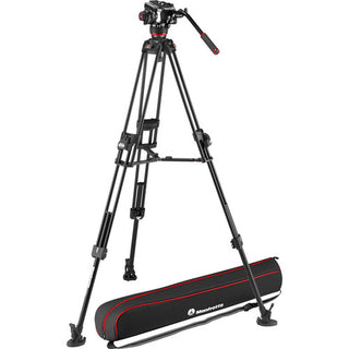 Manfrotto 504X Fluid Video Head & 645 FAST Aluminium Tripod with Mid-Level Spreader