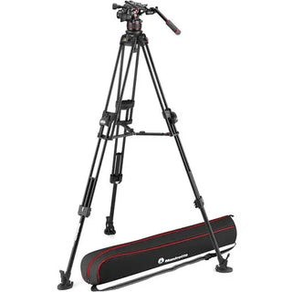 Manfrotto 612 Nitrotech Fluid Head with 645 FAST Twin Aluminium Tripod System and Bag