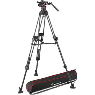 Manfrotto 612 Nitrotech Fluid Head with 645 FAST Twin Carbon Fibre Tripod System and Bag