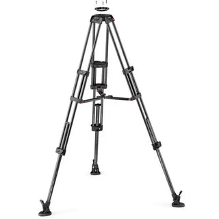 Manfrotto Carbon Fiber Twin Leg Video Tripod Legs with Mid-Level Spreader (100/75mm Bowl)