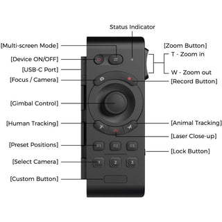 OBSBOT Smart Remote Controller with USB Charging Cable for Tail Air PTZ Camera