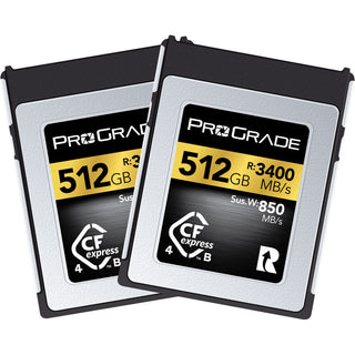 ProGrade Digital 512GB CFexpress 4.0 Type B Gold Memory Card (2-Pack)