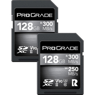 ProGrade Digital 128GB V90 UHS-II SDXC Memory Card (2-Pack)