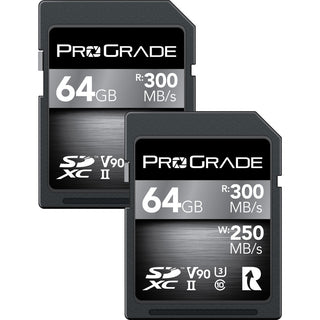 ProGrade Digital 64GB V90 UHS-II SDXC Memory Card (2-Pack)