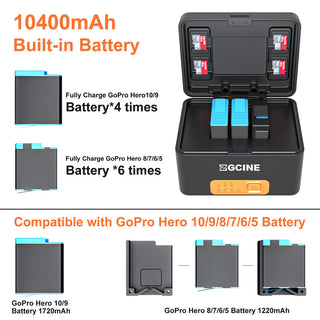 ZGCINE PS-G10 Charging Case for GoPro HERO Batteries