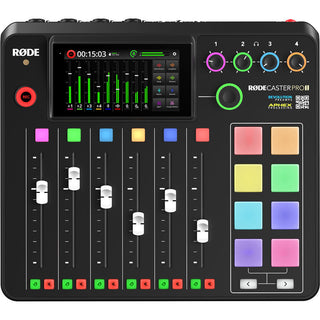 Rode RODECaster Pro II 2-Person Podcasting Kit with PodMics, Studio Arms, XLR Cables, Pop Filters, Headphones and Memory Card Videoguys Australia