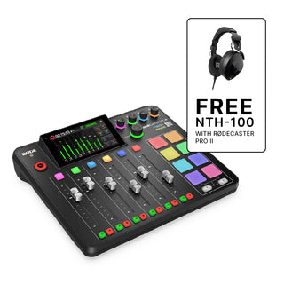 Rode RODECaster Pro II Integrated Audio Production Studio with FREE RODE NTH-100 Professional Over-Ear Headphones - Videoguys Australia