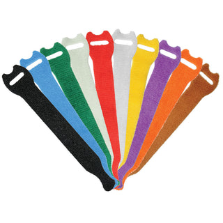 Videoguys Australia 12mm x 150mm Reusable Cable Ties (Multi-Coloured, 10-Pack)