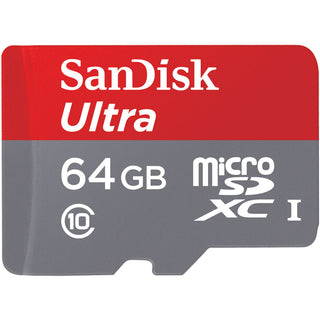 SanDisk 64GB Ultra UHS-I microSDXC Memory Card with SD Adapter