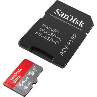 SanDisk 64GB Ultra UHS-I microSDXC Memory Card with SD Adapter