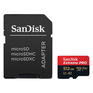 SanDisk 512GB Extreme PRO UHS-I microSDXC Memory Card with SD Adapter