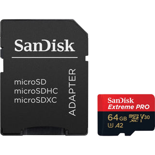 SanDisk 64GB Extreme PRO UHS-I microSDXC Memory Card with SD Adapter