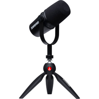 Shure MV7 Podcast Microphone Kit with Mini Tabletop Tripod