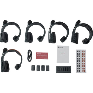 Hollyland Solidcom SE Global 5S 5-Person Full-Duplex Single-Ear Noise-Canceling Headset Intercom System (2.4 GHz)