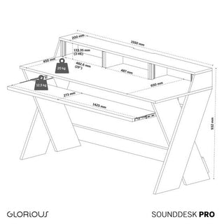 Glorious Sound Desk Pro (White)