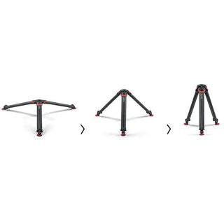 Sachtler Flowtech 75 MS Carbon Fiber Tripod with Mid-Level Spreader and Rubber Feet