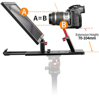 Desview T12S 12.9" Portable Teleprompter for Smartphones/Tablets with Remote Control