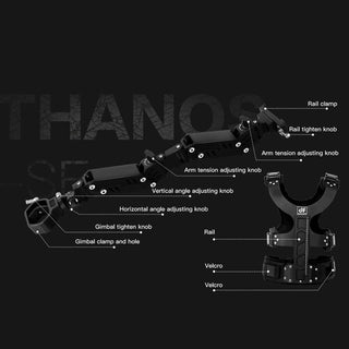 DigitalFoto THANOS-SE Compact Tiltable Universal Single Handle Gimbal Supporting Vest System