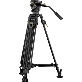 Tilta 75mm Cine Fluid Head with 2-Stage One-Touch Carbon Fibre Tripod System (8kg Load, Space Grey)