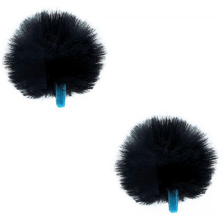 Radius Puffer Urchin Windshield for 2 - 4mm in Diameter Lavalier Microphones (Black, 2-Pack)