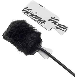 Viviana Fur for Lavalier Microphones (Rectangular, Black & White)